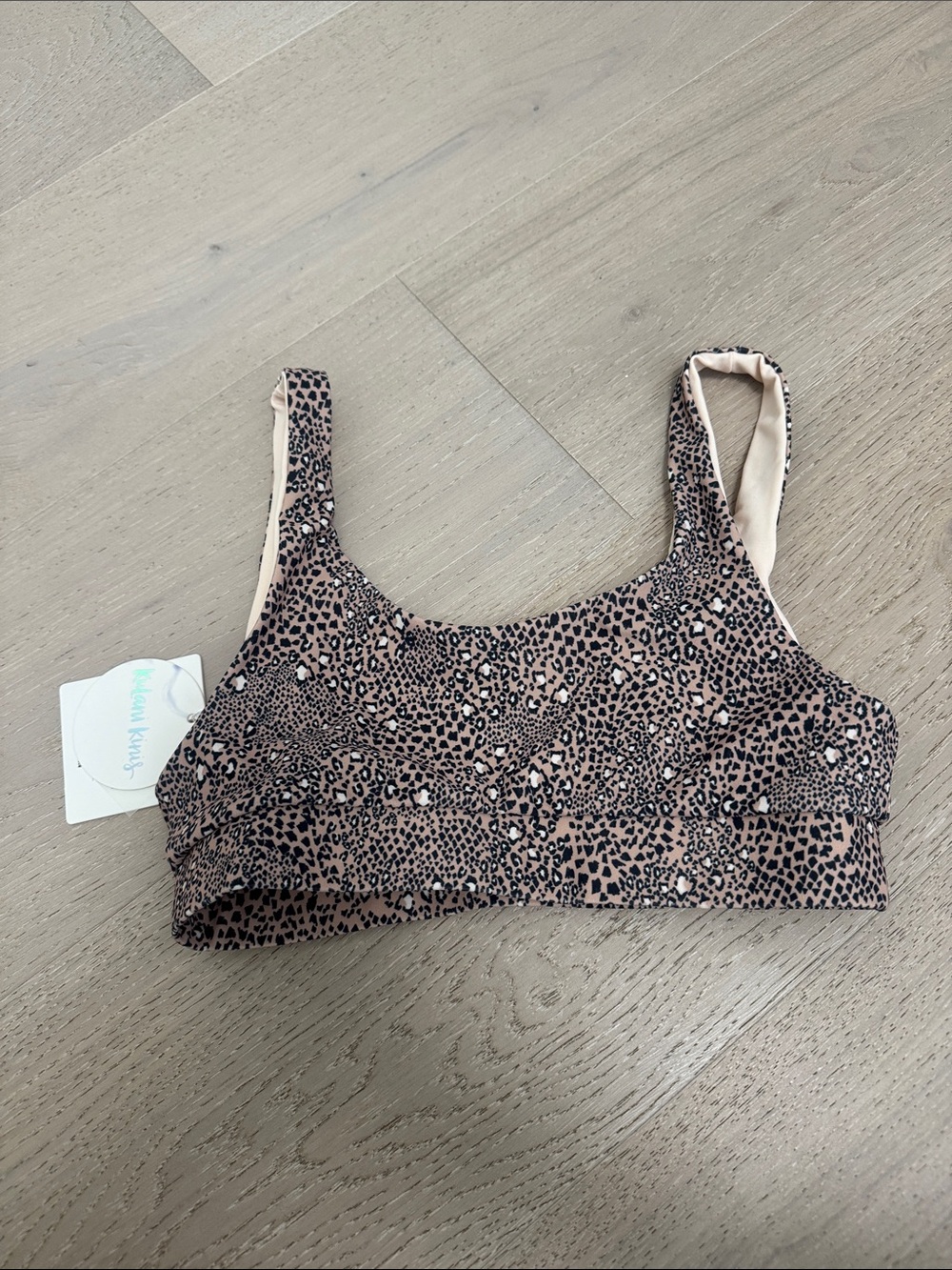 Kulani Kinis Leopard Print Bikini Top NWT XS